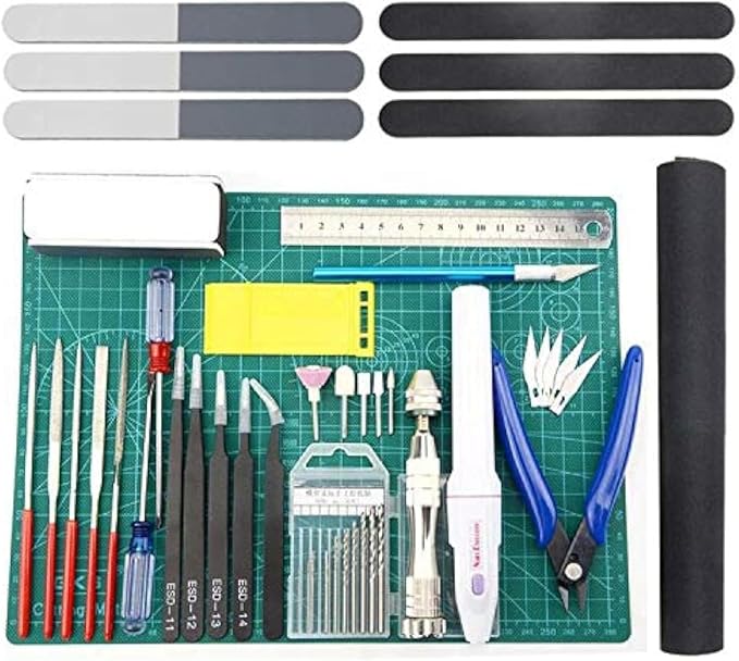Professional 33 PCS Model Tools Kit Modeler Basic Tools Craft Set Hobby by BXQINLENX