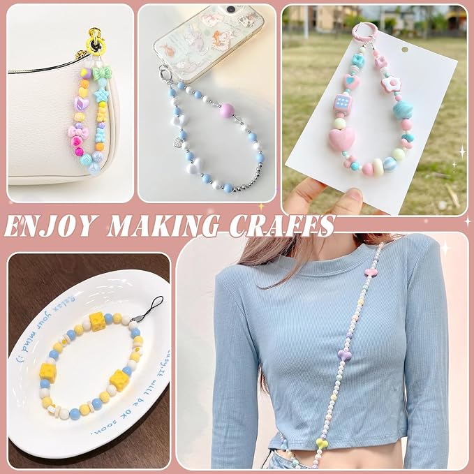 200-260PCS TINKRSTUFF Assorted Macaroon Color Acrylic Beads - Image 5