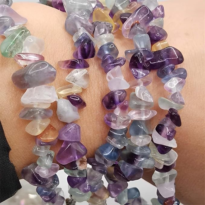 200pcs Natural Chip Stone Beads Gemstone Healing Crystal Loose Rocks Bead | - Image 2