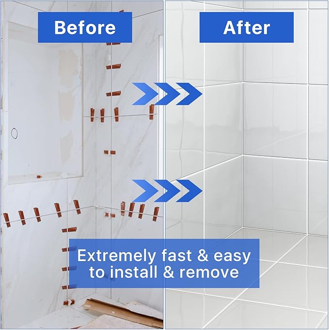 2200 Pcs Tile Leveling System Clips 1/8" (3.0mm) for Ceramic Tile and Stone Installation - DIY Tile Leveler Spacers Kit for Perfect Alignment(2200, 1/8)