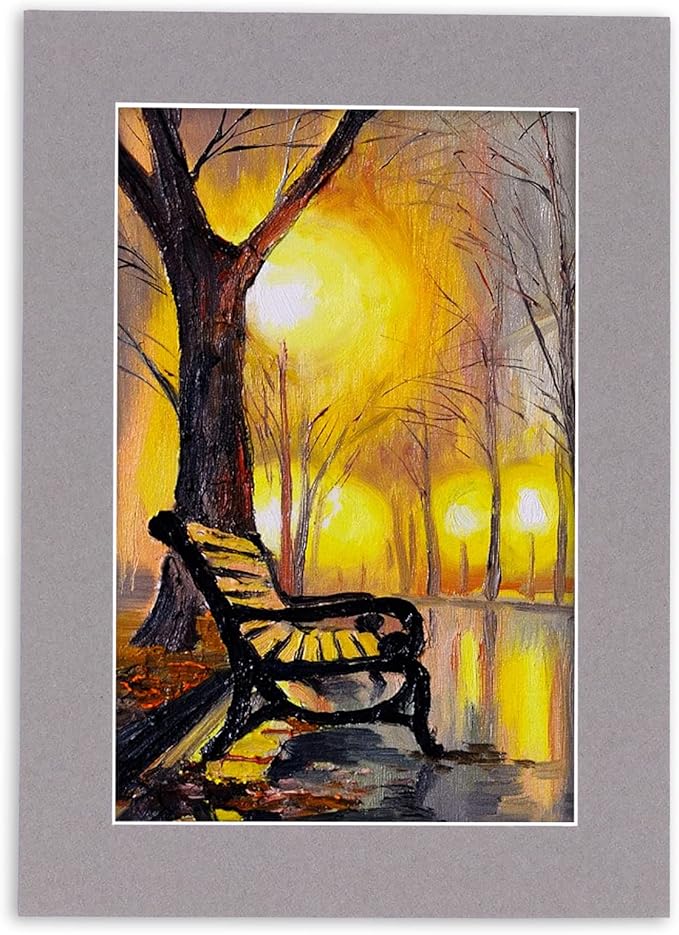 11x14 Mat for 8.5x11 Photo - Precut Charcoal Picture Matboard for Frames Measuring 11 x 14 Inches - Bevel Cut Matte to Display Art Measuring 8.5 x 11 Inches - Acid Free ONE MAT