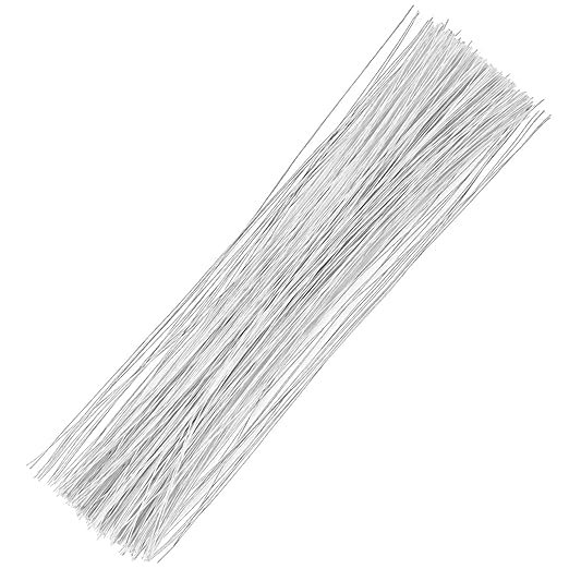 200 Pcs Floral Wire - 26 Gauge Crafts Wire for Florist - White (14 Inch)