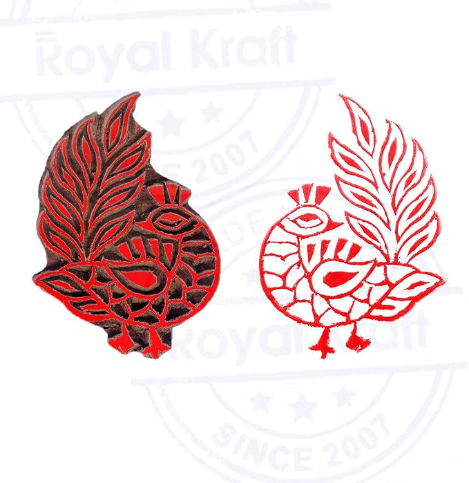 Royal Kraft Wooden Stamps DIY Fabric, Henna Printing Blocks THDtag026 - Image 4