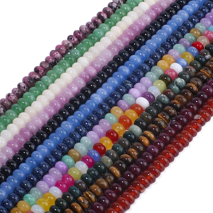 Songxi 5x8mm Natural Red Agate Stone Rondelle Beads, Gemstone - Image 4