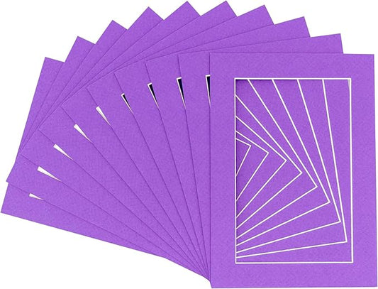 11x14 Mat for 8.5x11 Photo - Precut Purple Picture Matboard for Frames Measuring 11 x 14 Inches - Bevel Cut Matte to Display Art Measuring 8.5 x 11 Inches - Acid Free Pack of 25 MATS