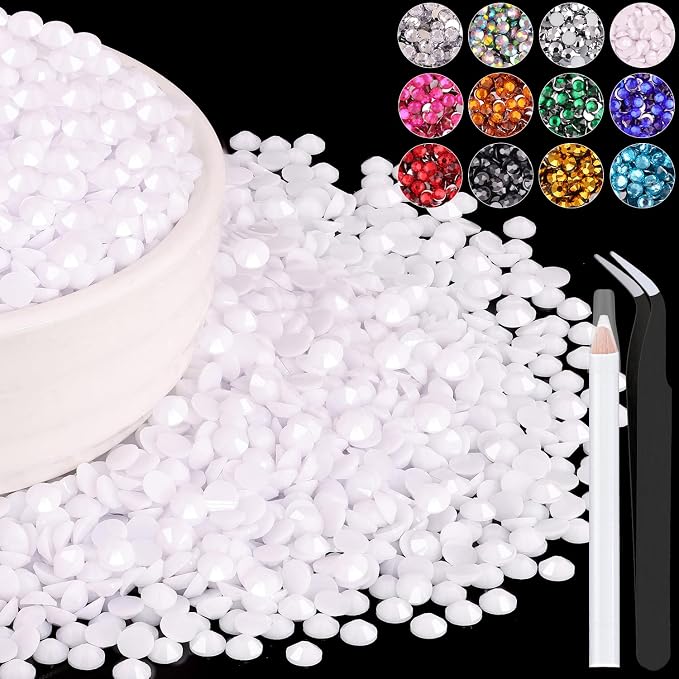 6000PCS 4mm Resin Rhinestones Bulk by BELLEBOOST