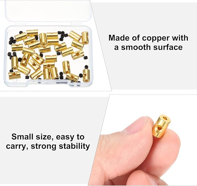 MECCANIXITY 30 Pcs Metal Locking Pin Backs, Locking Pin Keepers Locking Clasp 9mm(H) with 4 Wrench Replacement in Storage Case for Badge, Brooch, Gold Tone