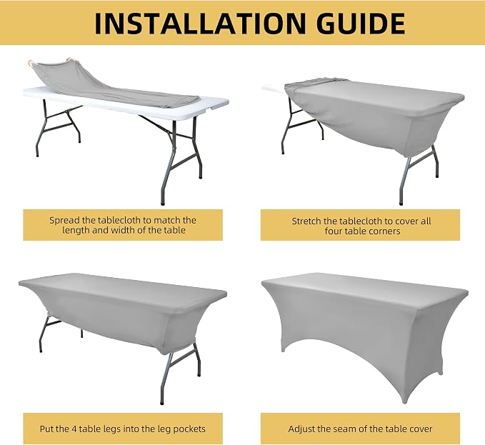 112 2-Pack 6ft Spandex Table Covers - Image 5