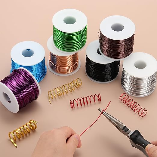 MECCANIXITY 9 Gauge Anodized Aluminum Craft Wire Bendable Bonsai Training Wire 56 Feet 3mm for Sculpting Crafts Wreath Floral Beading Jewelry Making, Gold Tone