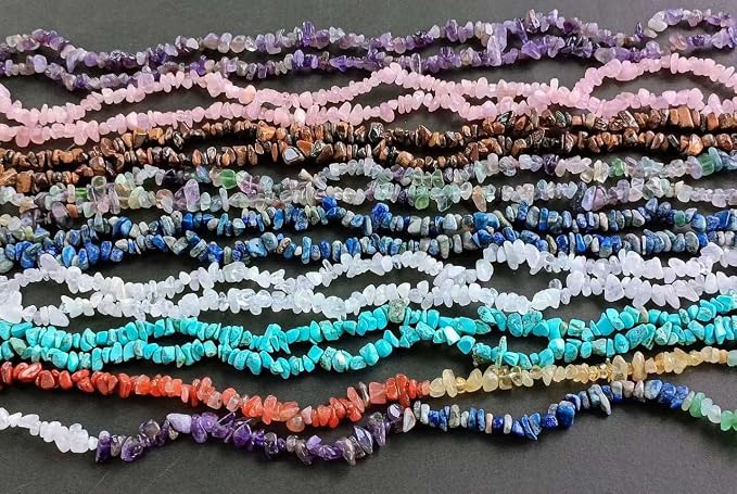 LAIDANLA Clear Quartz 400pcs Natural Chip Stone Beads 5-8mm Healing Crystal - Image 5