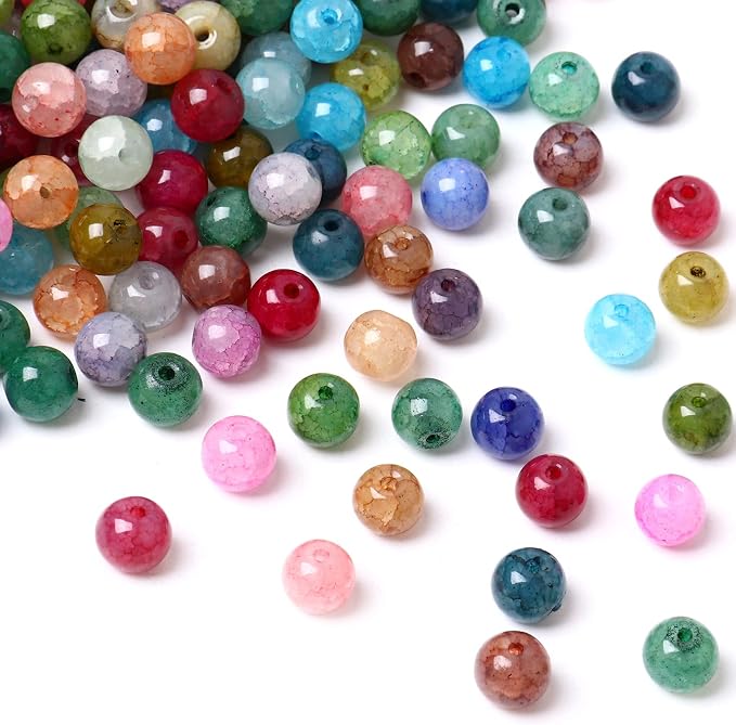 160PCS Natural Stone Beads 10MM Agate Spacer Beads Bulk - Image 7