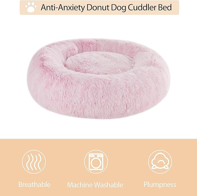 WNPETHOME Donut Dog Beds Large Sized Dog, Anti-Anxiety Caming Large Pet Bed - Image 3