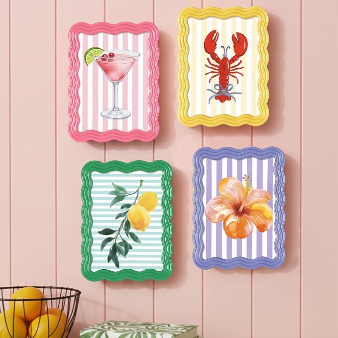 AceOrbit 5 x 7 Colorful Scalloped Picture Frame Scallop Edges Maximalist - Image 5