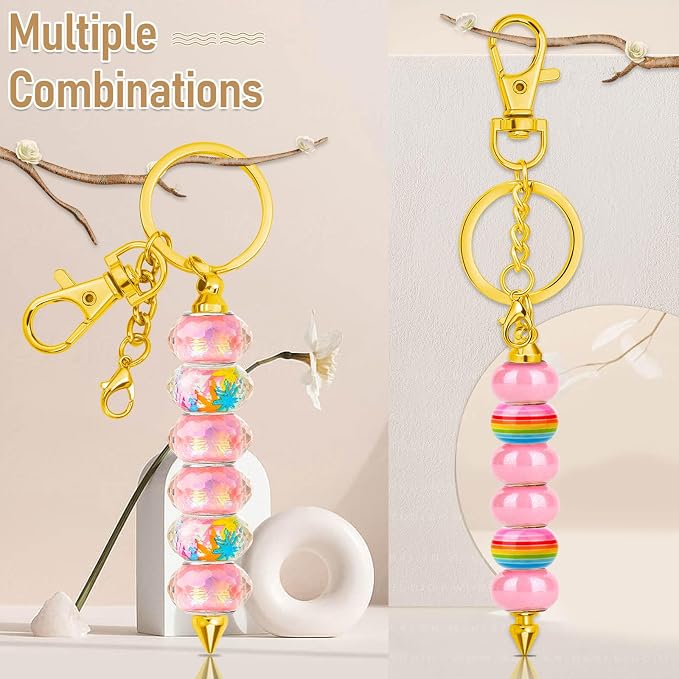 ROADPLUM 12 Pcs Beadable Keychain Bar, Alloy Blank Key Chain Accessories Bulk - Image 4