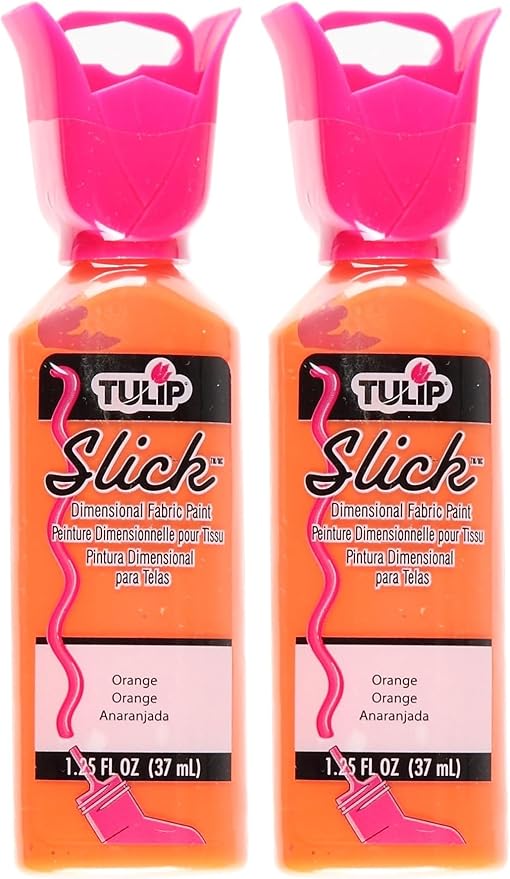 TULIP Dimensional Fabric Paint 1-1/4 Ounces-Slick-Orange by Tulip