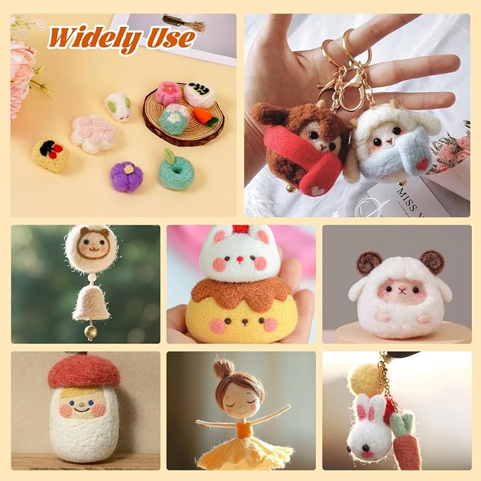 Catopia Needle Felting Kit, Needle Felting Starter Kit, Wool Roving 40Colors Set - Image 4