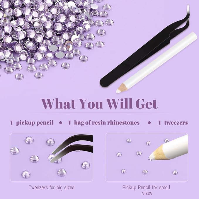 6000PCS 4mm Resin Rhinestones in Bulk, Bedazzling Flatback Crystals Rhinestones - Image 7