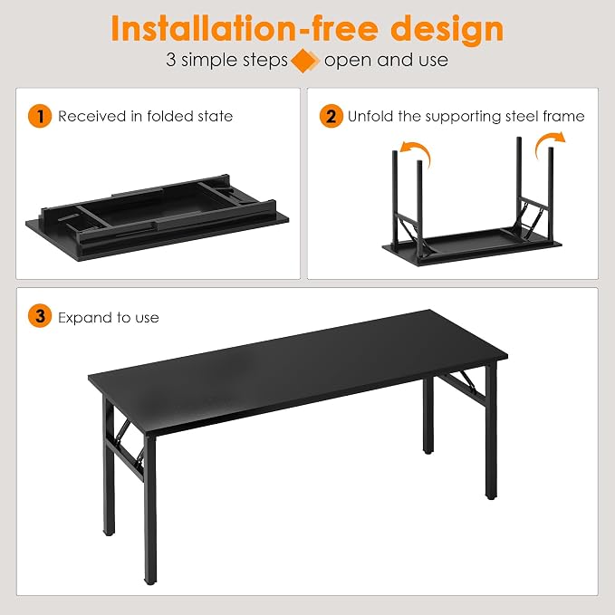 Need Folding Desk, 54 inch Large Computer Desk - Image 6