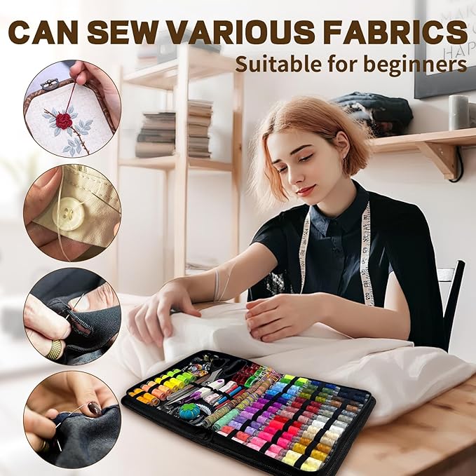305Pcs Sewing Kit for Adults, 56Color Thread Spools, Portable Needle and Thread - Image 5