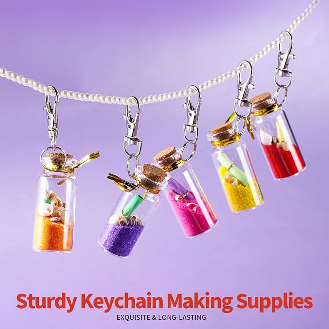 LEOBRO 70PCS Lobster Claw Clasps and Key Rings, Keychain Making kit - Image 4