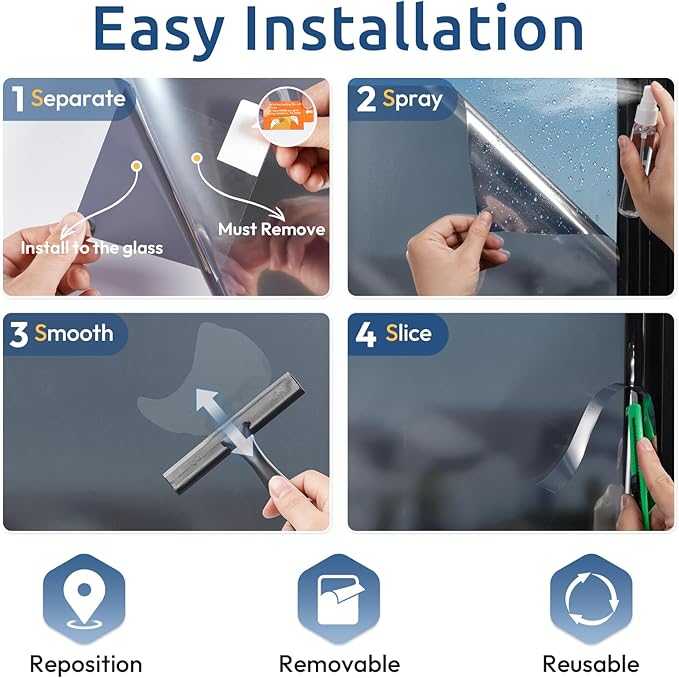 rabbitgoo One Way Privacy Window Film Window Tint - Image 6