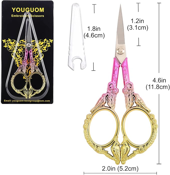 YOUGUOM Sewing Embroidery Scissors – Small Precision Detail Scissor - Image 6