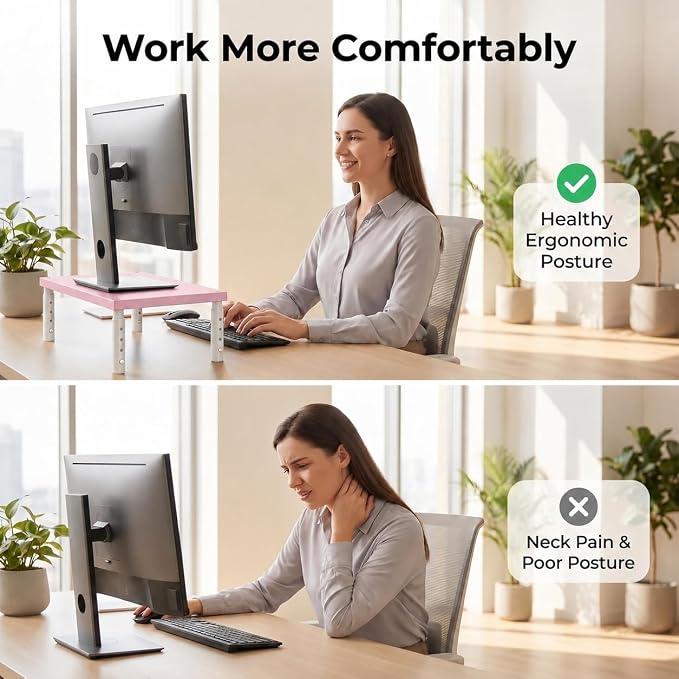 OPNICE Adjustable Computer Monitor Stand Riser - Image 4