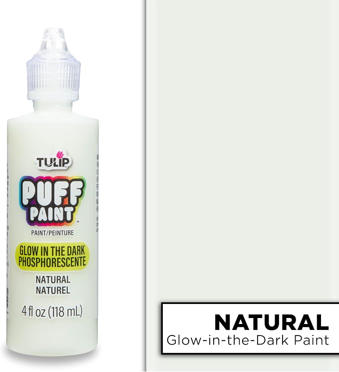 Tulip Puff Glow In The Dark Fabric Paint, Permanent Craft Paint - Image 2