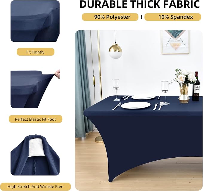 2-Pack 8ft Spandex Table Covers - Image 2