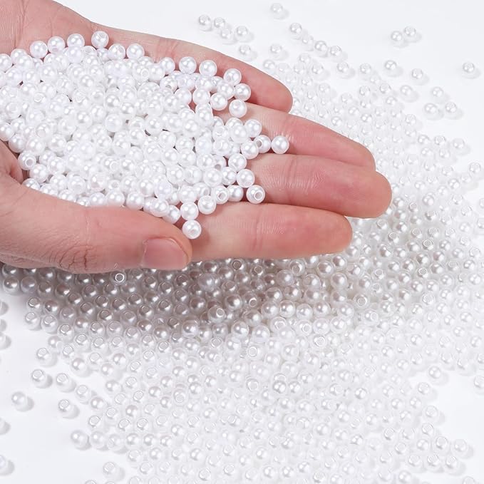 1500pcs White 5mm Pearl Beads by chuyau