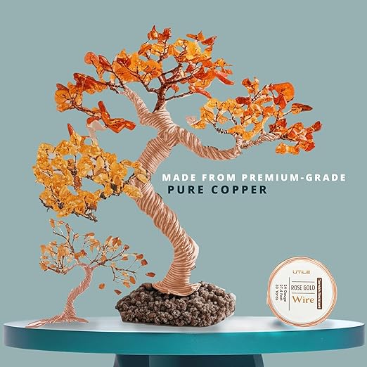UTILE 18 20 22 24 Gauge 90 ft 99.9% Pure Soft Copper Wire for Electroculture Gardening, Jewelry Making, Crafting Wire Bendable, Plant Wire (Rose Gold 24)