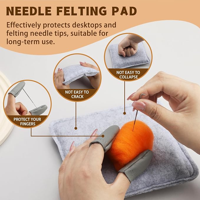 SOCNITC Needle Felting Tools Kit with7.09"× 5.91"Felting Mat and Wool Brush | - Image 5