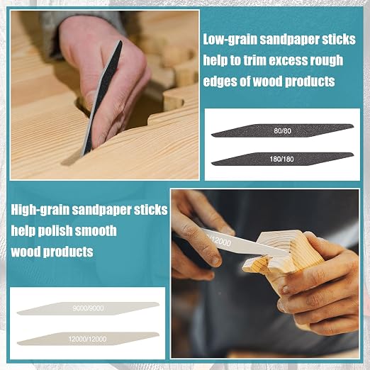 Honoson 20 Pcs Sanding Sticks for Plastic Models 3D Print Polishing Sticks - Image 5