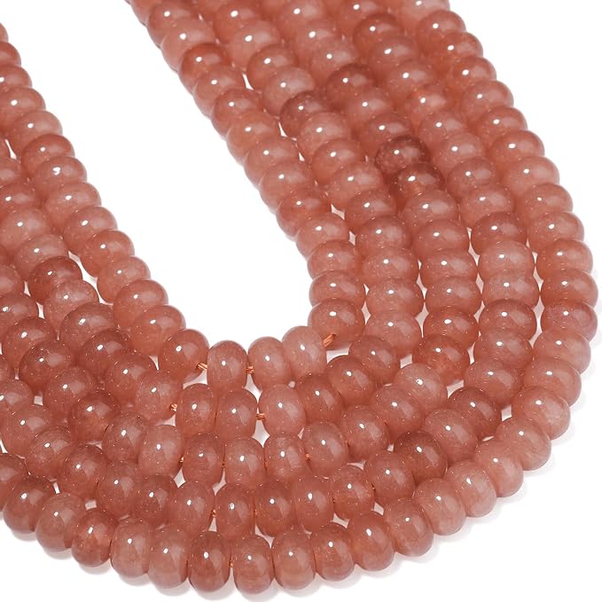 Songxi 5x8mm Natural Sun Stone Rondelle Beads, Gemstone - Image 7