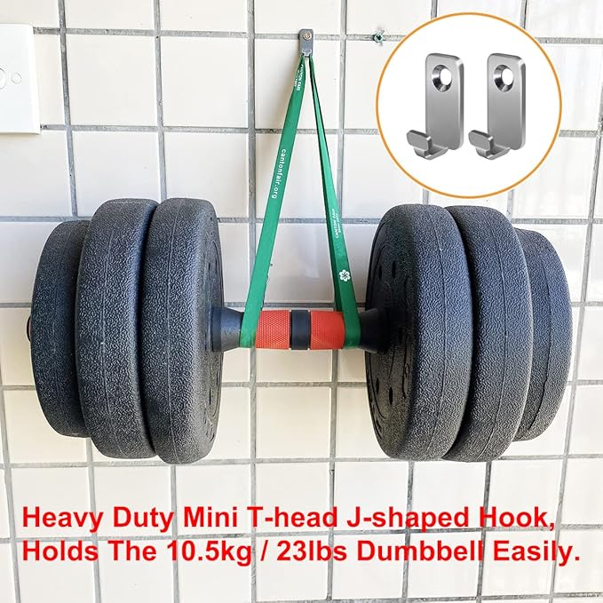 10pcs Heavy Duty T-Head J-Shaped Hangers 304 Stainless Steel Wall Mounted Mini Wall Hooks Hanger for Mirror Picture Frames Hanging Wire/D Rings/Keyhole Hangers