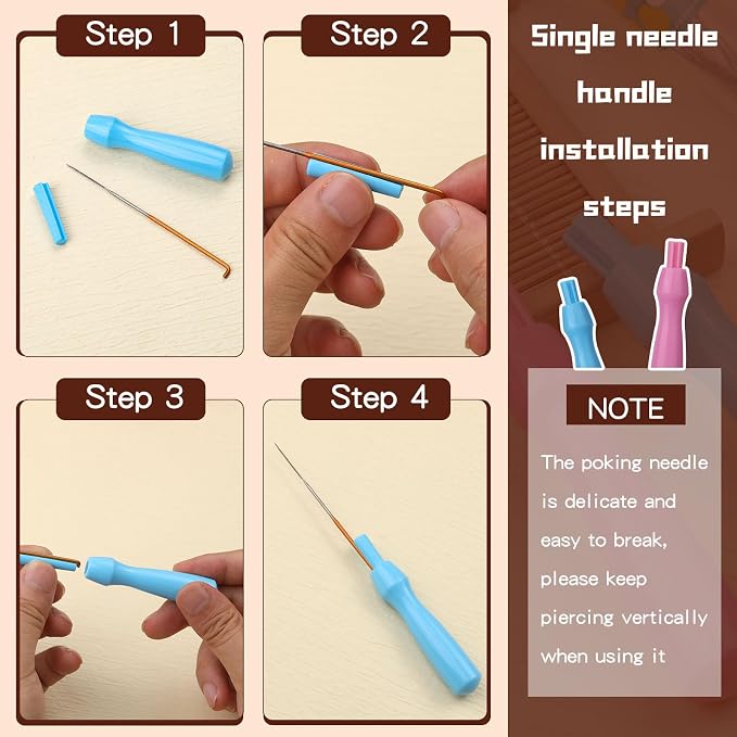 Yizzvb 45 Pcs Needle Felting Tools, 4 Size 40 Pcs Colorful Wool Felting Needles - Image 4