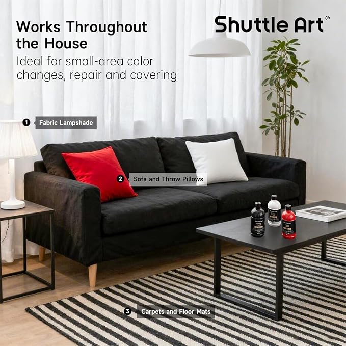 Shuttle Art Red Fabric Paint, 16.9 oz Permanent Fabric Paint - Image 6