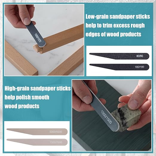 Honoson 20 Pcs Sanding Sticks for Plastic Models Polishing Sticks Assorted - Image 5