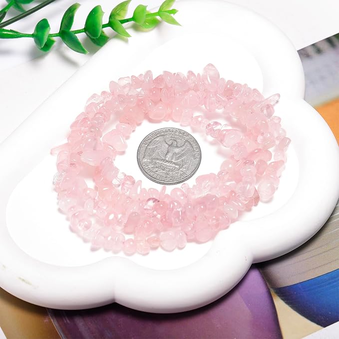 200 Pcs Crystal Chip Beads for Jewelry Making 5-8mm Rose Quartz | Natural Chip - Image 6