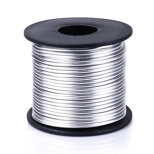 Aluminum Craft Wire, 32.8 Feet 3.0 mm/ 8 Gauge Silver Bendable Soft Metal Aluminum Wire Roll Bulk for DIY Crafts Sculpting Jewelry Making
