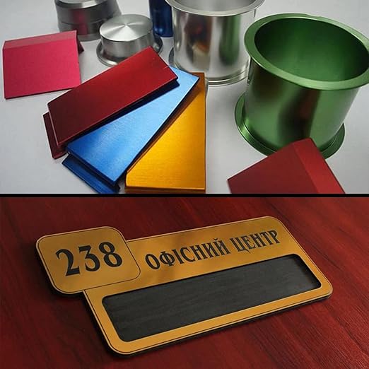 Golden Anodized Aluminum Metal Plates - Engraving Blanks for Laser Etching - 12x12x1/32 Inch - 5052 Aluminum Alloy