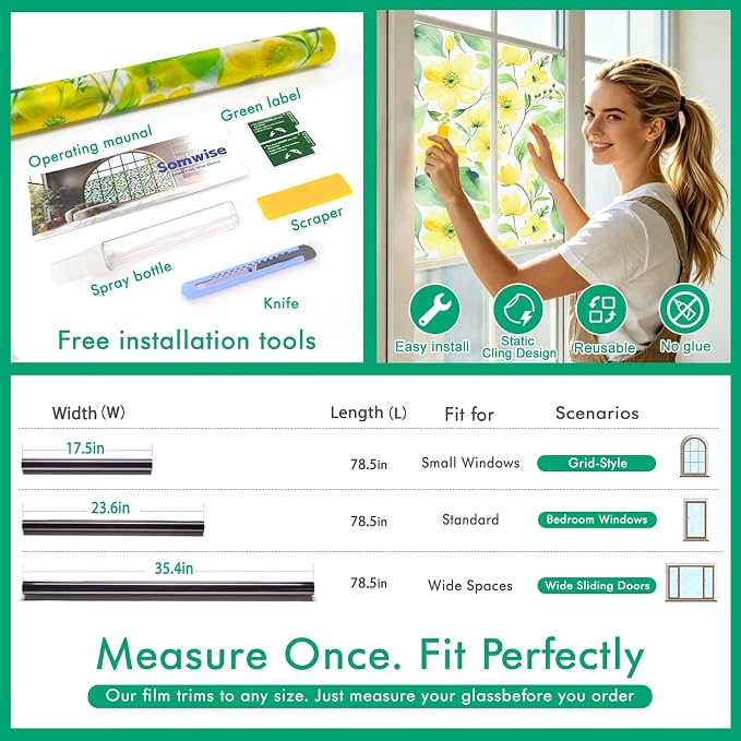 SOMWISE Frosted Glass Window Privacy Film - Image 7