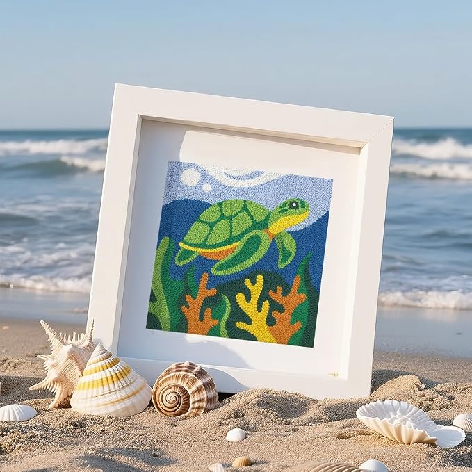 Doodlream Sea Turtle DIY Punch Needle Embroidery Kit - Image 6