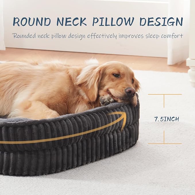 Orthopedic Dog Bed for Puppy, Extra Small Dogs Breeds, Oval Cat Bed, High - Image 4
