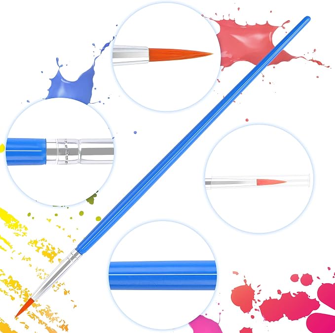 30 Pcs Round Paint Brushes, Small Brush Bulk - Image 3