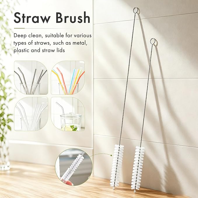 Amazer 4 Pack Dish Brush with Handle, 2 Kitchen Scrub Brushes - Image 7