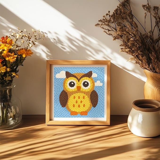 Doodlream Owl Bird DIY Punch Needle Embroidery Kit - Image 6