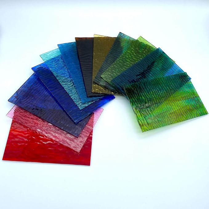 LITMIND 12 Sheets Transparent Textured Stained Glass Variety Pack, 4x6 Inch - Image 7