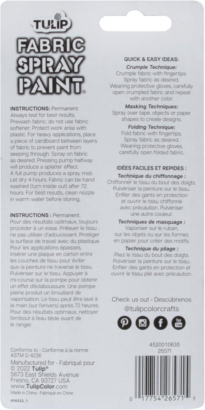 Tulip Fabric Paint, Permanent Spray on Paint, 4 fl oz Sparkling Star Silver - Image 7