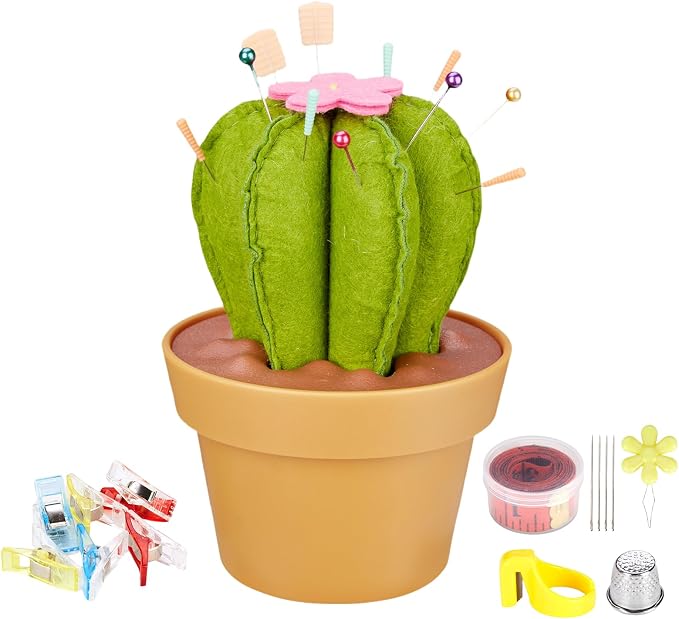Cactus-Shaped Pin Cushion in a Pot by Unknown